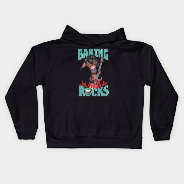 Baking Rocks Kids Hoodie by Danny Gordon Art